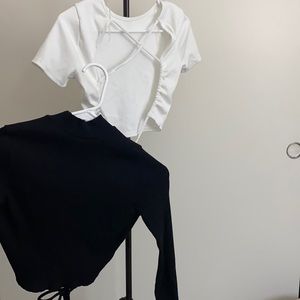 Bundle of 2 cropped backless tops